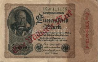 Német Birodalom/Weimari Köztársaság 1922. 1000M/1 Milliard Mark fny-sal 3 klf variánsban, 1. Alapvízjellel + 2. ívvízjel "2" + 3. ívvízjel "3" T:III