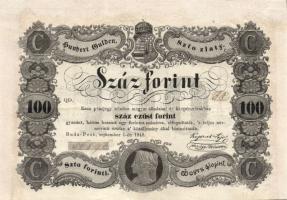 1848. 100Ft "Kossuth bankó" T:erősebben restaurált