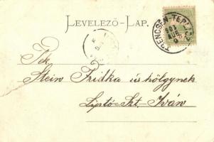 1903 Trencsénteplic, Trencianske Teplice; Parkmusik / Parkzene, zenepavilon zenekarral. Kiadja Ganse...