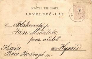 1898 Modor, Modra; látkép, Deák tér, plébániatemplom, üzletek, városkapu. Kiadja Körper Károly fényk...