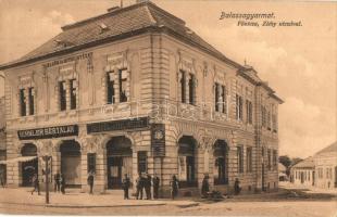 1911 Balassagyarmat, Fő utca a Zichy utcával, Takarék- és Hitelintézet, Himmler Bertalan üzlete. Kiadja Wertheimer Zsigmond