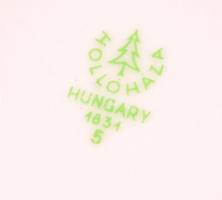 Hollóházi porcelán mokkás készlet: 6 csésze aljjal