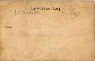 ~1900 Szolnok, vasútállomás, IV. Oszt. Tartalék. Csapat gyülekezési helye, gőzmozdony. photo (EK)