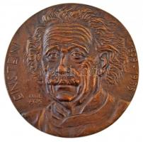 Osváth Mária (1921-1998) 1975. Einstein 1879-1955 egyoldalas Br plakett (137mm/436,4g) T:1- / Hungary 1975. Einstein 1879-1955 one-sided Br plaque (137mm/436,4g) C:AU
