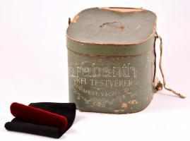 cca 1900 Habig cilinder jó állapotban. Porfi testvérek kalap üzlete a Walesi herceghez, sérült papír...