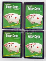 4 pakli póker kártya, eredeti dobozában, újszerű állapotban
