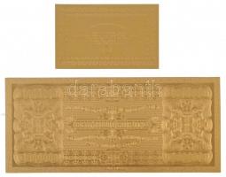 1923. 1.000.000K aranyozott bankjegy replika, aranyozott tanúsítvánnyal T:I