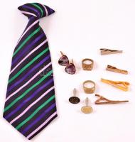 Bolha tétel férfiaknak: nyakkendő, mandzsettagomb, nyakkendőcsipesz, bizsu pecsétgyűrű, stb.