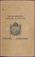 1931 Fényképes magyar útlevél főmérnök részére, számos meghosszabbítással