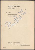 Piros Ildikó színésznő aláírása őt ábrázoló fotólapon