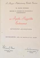 1984. "Április Negyedike Érdemrend" aranyozott, zománcozott Br kitüntetés mellszalaggal, s...