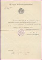 1939-1941 3 db törvényszéki kinevező okirat