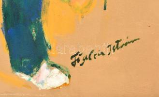 Föglein jelzéssel: Fiú portré. Olaj, farost, 80×60 cm