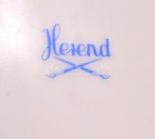 Herendi csipkebogyó mintás négyes kínáló, kézzel festett, jelzett, hibátlan, 35,5×35,5 cm, m:11 cm