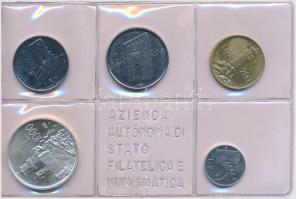 San Marino 1988. 1L-1000L (10xklf) forgalmi sor, dísztokban, tanúsítvánnyal, közte 1988. 1000L Ag &q...