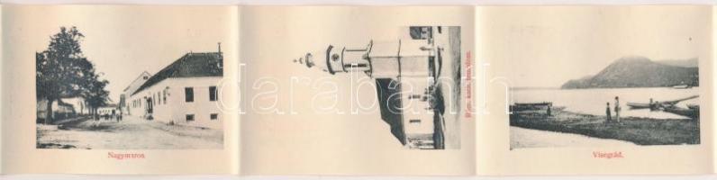 Nagymaros, Visegrád. látkép. leporellocard. Holtság Károly kiadása (EK)