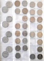 236db-os vegyes magyar és külföldi fémpénz tétel albumba rendezve, közte még Ausztria, Csehszlovákia...