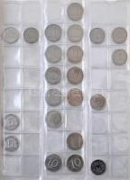 240db-os vegyes magyar fillér és forint fémpénz gyűjtemény albumban, a szocialista időszakból, melle...