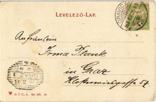 1903 Hortobágy, folyó a sertés kan nyájjal (EK)