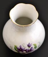 Aquincumi ibolyás váza, kézzel festett, jelzett, hibátlan, m: 11,5 cm