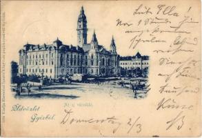 1899 (Vorläufer) Győr, Az új városház. Kiadja Ehrenthál Ignácz (EK)