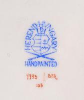 Herendi Fruits & Flowers (BFR) mintás hamuzótálka, kézzel festett, jelzett, hibátlan, 13,5×11 cm