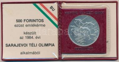 1984. 500Ft Ag Sarajevoi Téli Olimpia eredeti, sérült tokban, tanúsítvánnyal T:BU  Adamo EM76