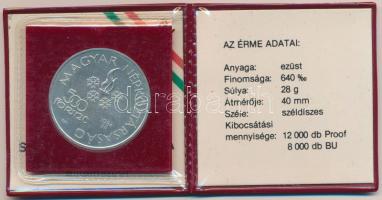 1984. 500Ft Ag "Sarajevoi Téli Olimpia" eredeti, sérült tokban, tanúsítvánnyal T:BU 
Adam...