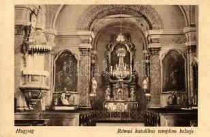 Hugyag, Római katolikus templom, belső, oltár. Foto Röckel