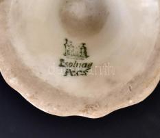 Zsolnay porcelán tojástartó, 2 db, jelzett, hibátlan, m: 6 cm