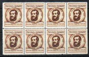 Amerikai Magyar Szövetség Kossuth levélzáró nyolcastömb