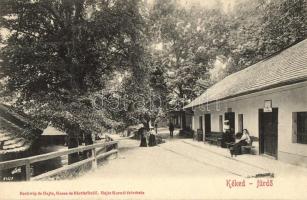 1911 Kéked, Kéked-fürdő; Posta főügynökség, sétány. Kiadja Eschwig és Hajts, Hajts Kornél felvétele