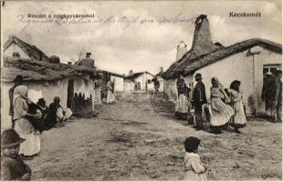 1915 Kecskemét, részlet a cigányvárosból. Komor Gyula kiadása  (EK)