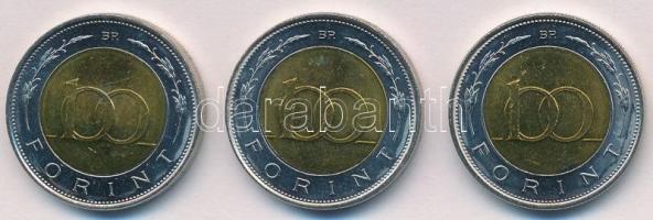 2002. 100Ft "Kossuth" (3x) két darabnál kötőjel hiányzik az évszámok közül T:1- 
Adamo FO...
