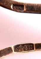 Aranyozott ezüst mandzsetta gomb pár. Sérült kövekkel. Szovjet. Br 19 g