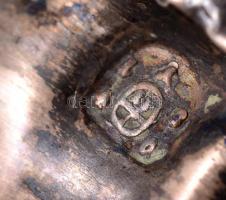 Antik ezüst sótartó. Bécs, 1840. Jelzett. 18 g / Antique silver salt keeper 5x2,5 cm