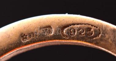 Ezüst (Ag.) nyaklánc dupla szív medállal, jelzett, h:38 cm, bruttó:9,4 g