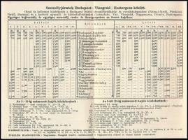 1940 MFTR hajó menetrend. Leporello