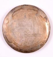 Ezüst (Ag.) vietnami púdertartó, jelzett, d:8 cm, bruttó: 79 g