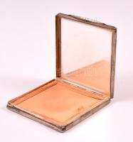 Ezüst (Ag.)  púdertartó, jelzett, 8×8, bruttó: 134 g