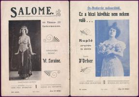 cca 1900 Gerő-féle Zeneműtár 5 száma (12.,38.,50.,53.,114.)