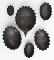 Süni alakú orosz vas cigarettatálka készlet, 11×6 cm