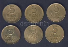 Románia 1952-57. 5B (6x) komplett sor! T:2,3