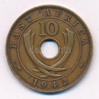 Brit Kelet-Afrika 1942. 10c Br "VI. George" T:2 karc.
British East Africa 1942. 10 Cents ...