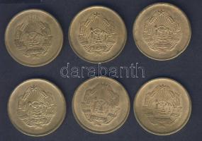 Románia 1952-57. 5B (6x) komplett sor! T:2,3