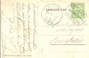 1912 Pilisszentlászló, Fő utca, kápolna, üzletek. Kiadja Kohn Dávid + 1912 Pilisszentlászló Pü. pecs...