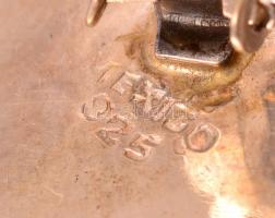 Részben ezüst fülklipsz pár, jelzett, d: 3 cm