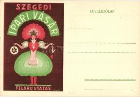 Szeged, Ipari vásár reklámlapja, folklór, népviselet