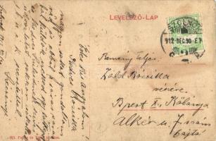 1912 Szolnok, látkép, ártér víz alatt, Tiszai áradás. W. L. (?) 661. Kiadja Fuchs és Társa (EK)