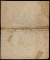 1848 A nemes Sághy család kézzel rajzolt címere az 1631-es címeres levélről. Lerajzolta és hitelesít...